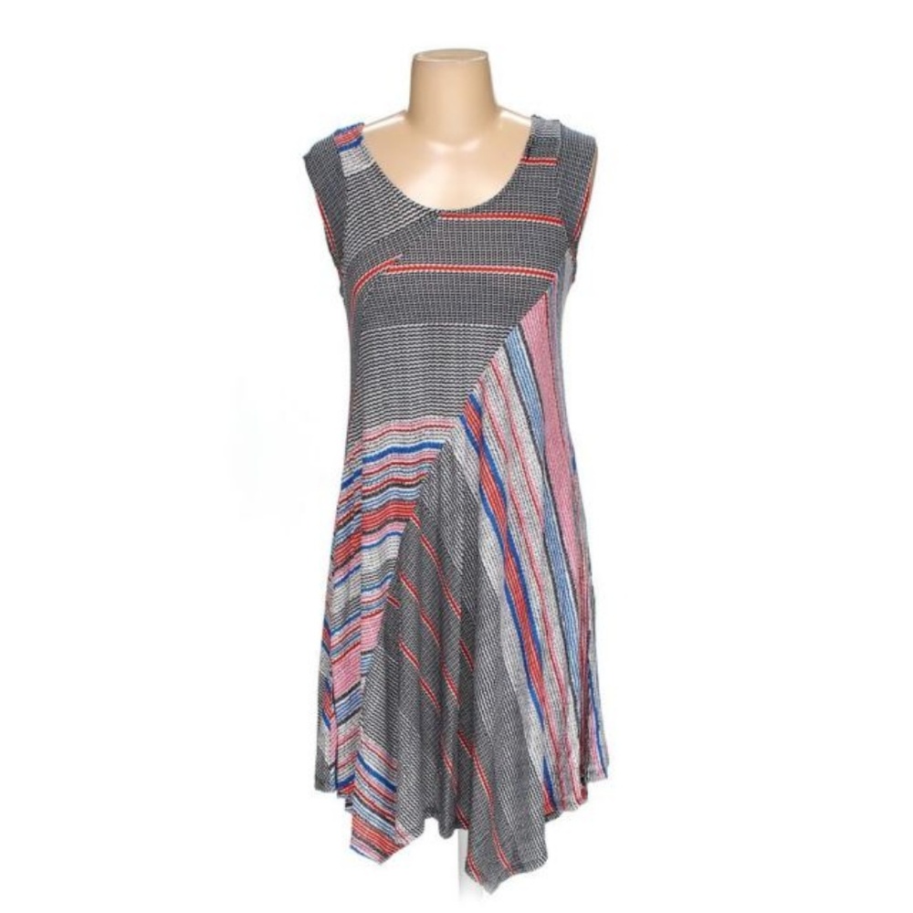 Premise Multi-colored Digital Stripe Dress
